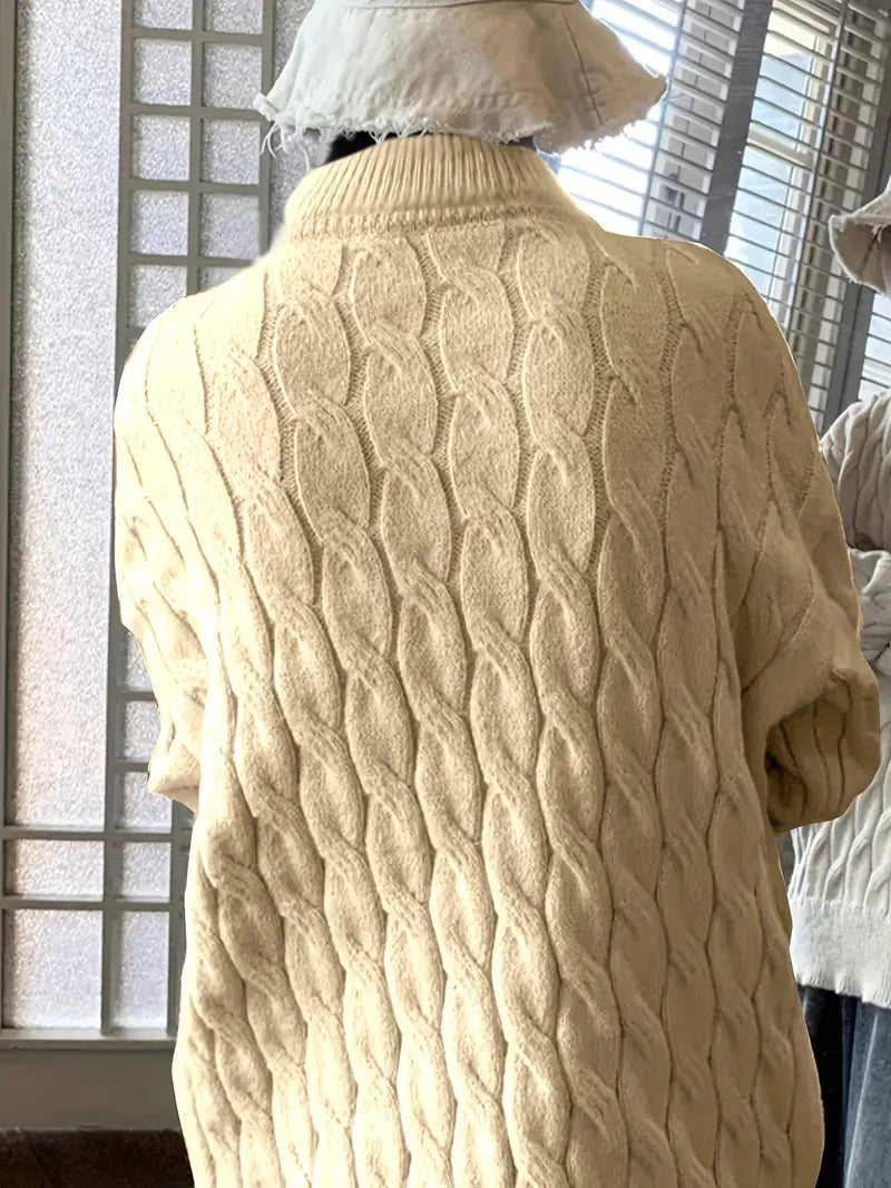 Dorian – lässiger langarmpullover mit rundhalsausschnitt