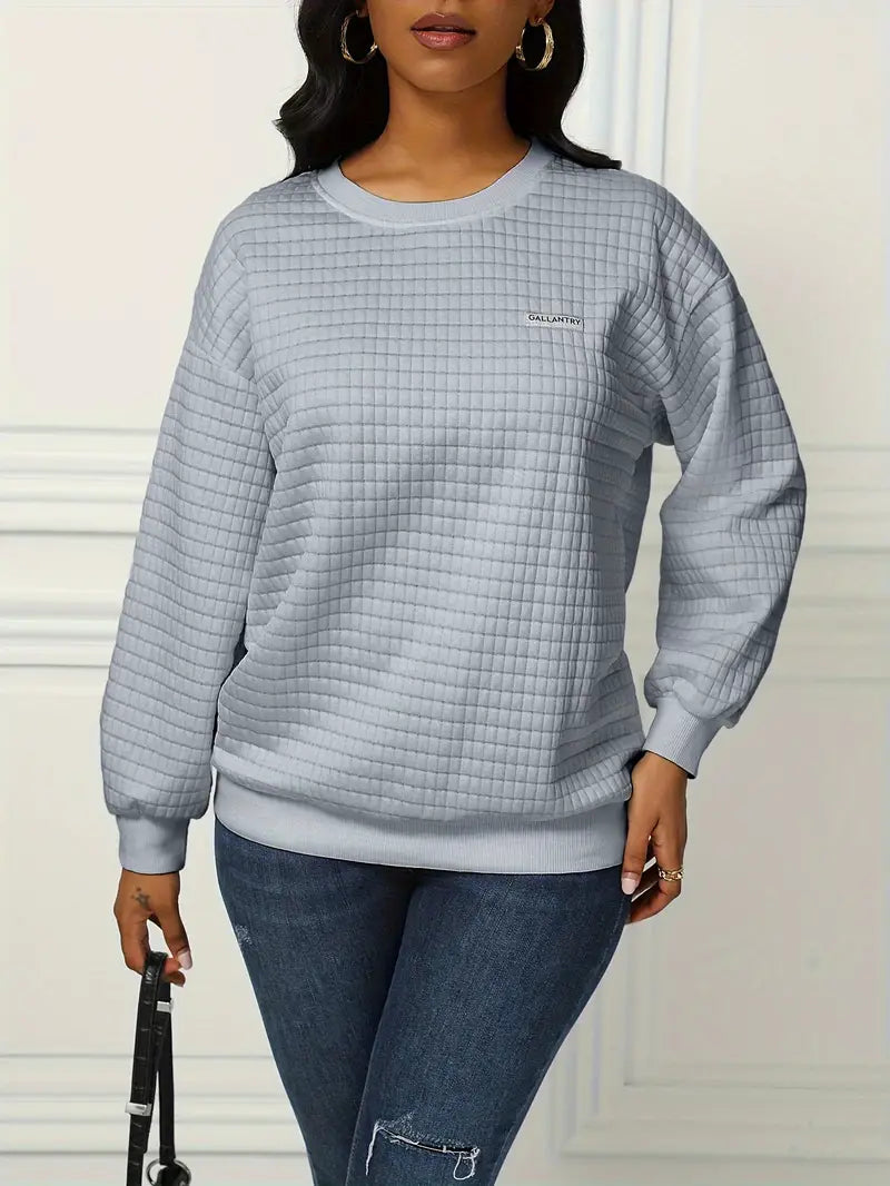 Olivia – lässiger lockerer waffelpullover