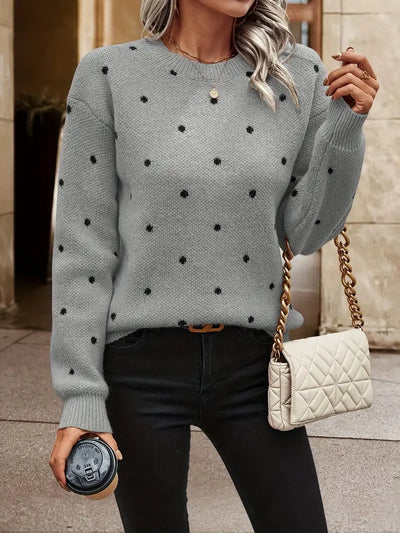 Chloe – pullover mit polka-dot-muster