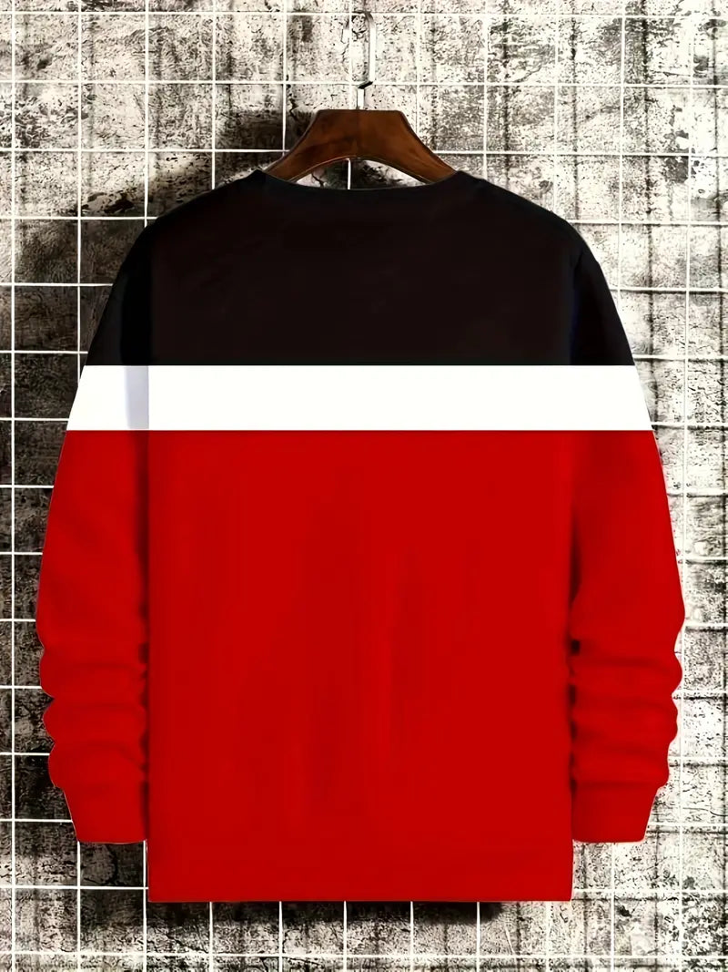 Christopher – lässiger pullover mit rundhalsausschnitt und grafischem design