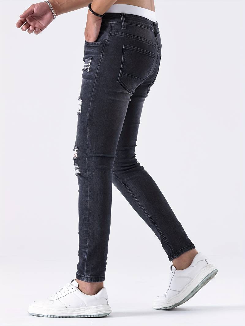 Sebastian – slim-fit-jeans mit legeren rissen