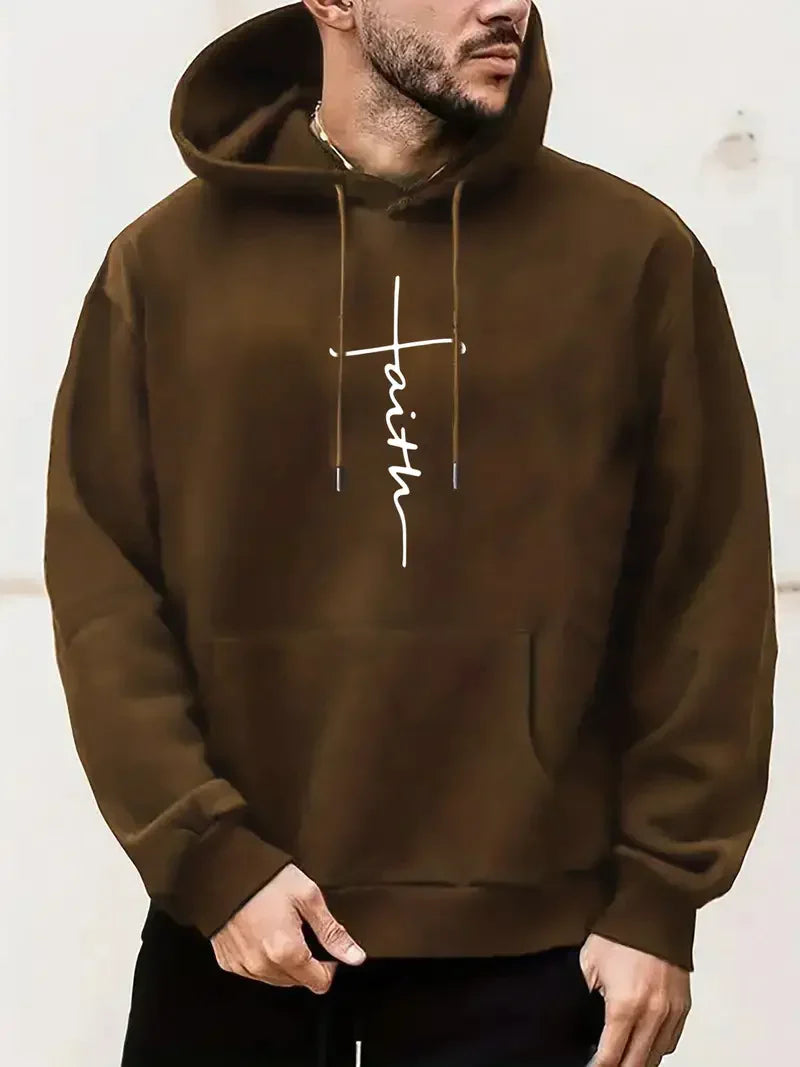 Kevin – kapuzenpullover im faith-design für männer