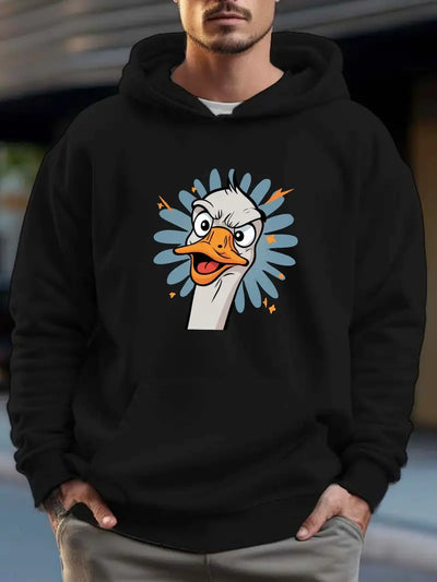 Felix – kapuzenpullover im crazy-duck-design für männer