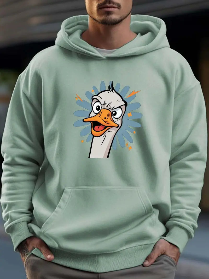 Felix – kapuzenpullover im crazy-duck-design für männer