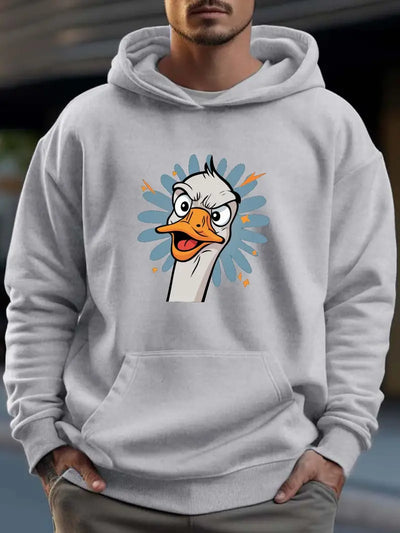 Felix – kapuzenpullover im crazy-duck-design für männer