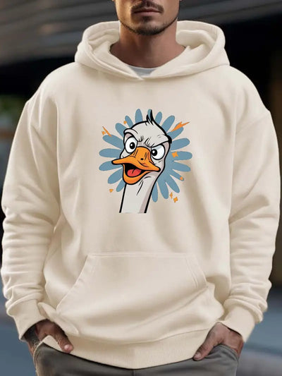 Felix – kapuzenpullover im crazy-duck-design für männer