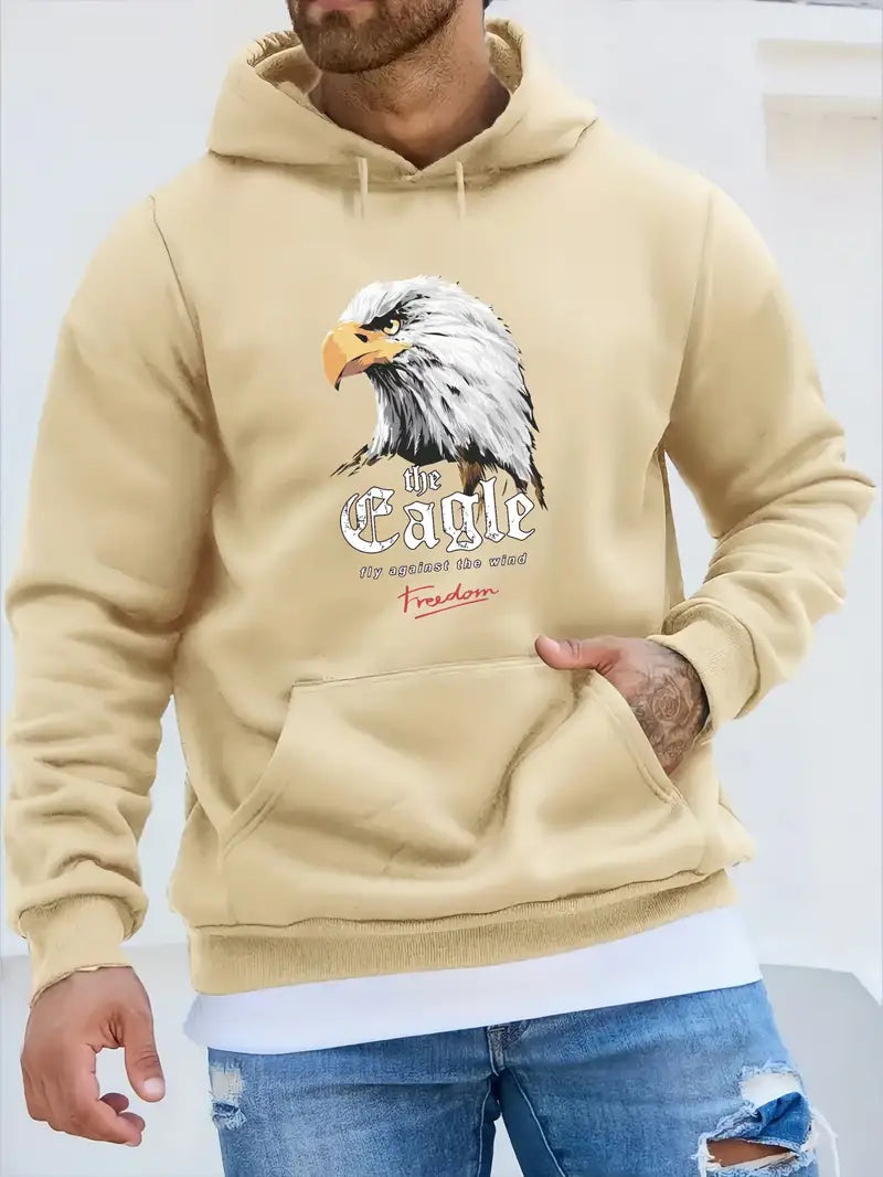 Kaden – kapuzenpullover mit adler-print für herren