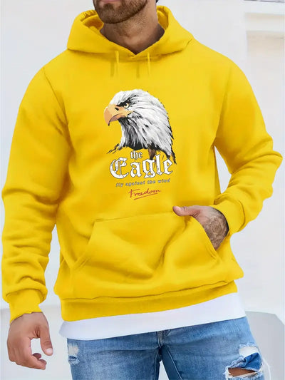 Kaden – kapuzenpullover mit adler-print für herren