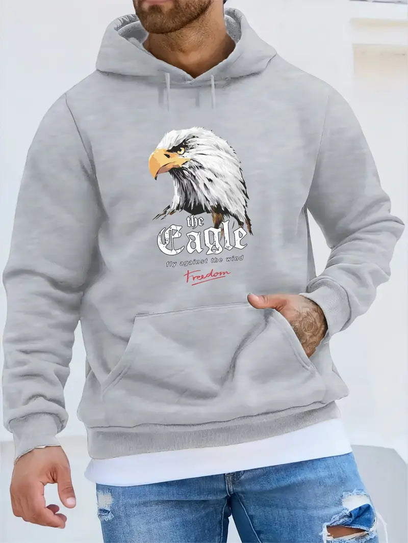 Kaden – kapuzenpullover mit adler-print für herren