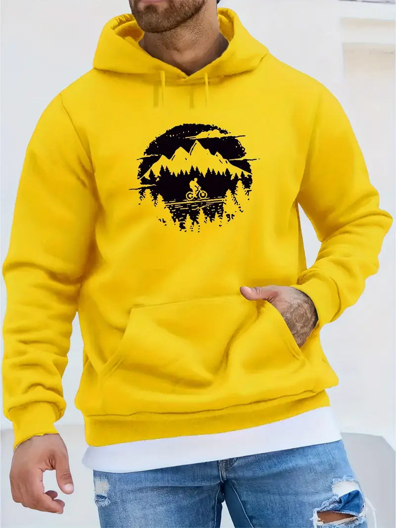 Victor – lässiger biker-grafik-hoodie für herren