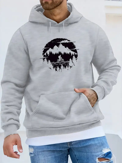 Victor – lässiger biker-grafik-hoodie für herren