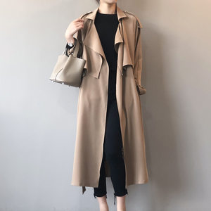 Damen Retro Baggy-Trenchcoat