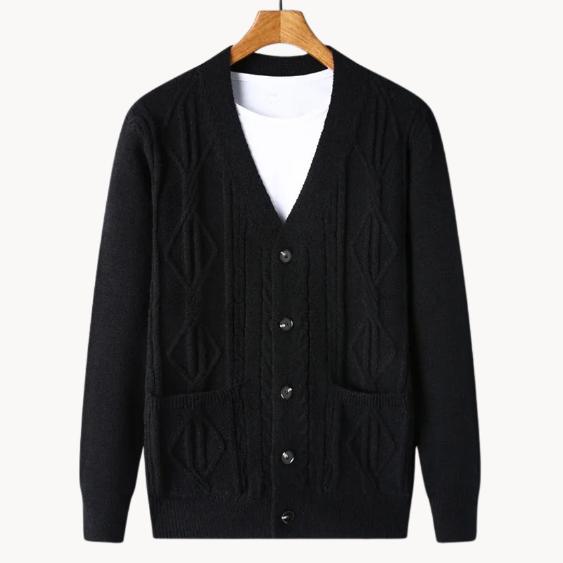 Amedeo - raffinierter gerippter herren-cardigan