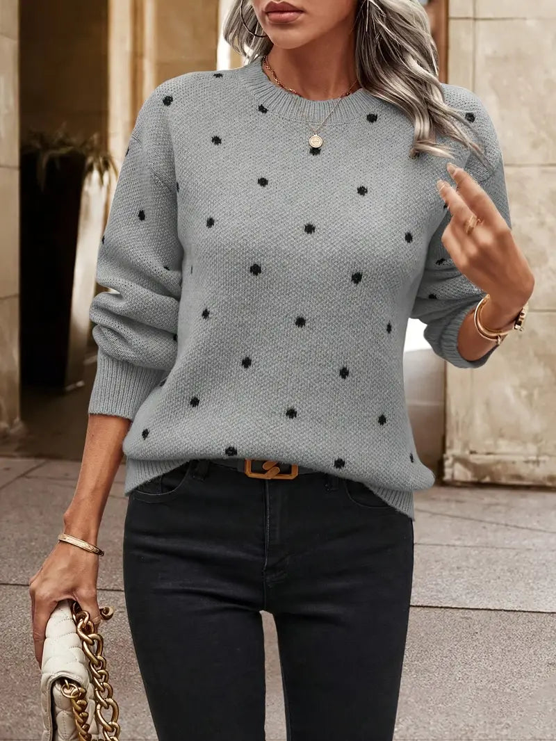 Gabriela – langärmliger poker-dot-pullover