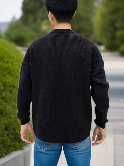 Caius – lässiger pullover mit rundhalsausschnitt