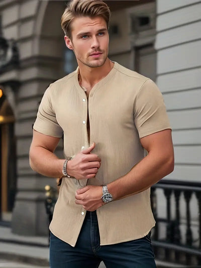 Nicholas – lässiger button-Up für herren