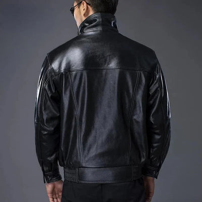 Erwin – klassische schwarze bikerjacke für herren