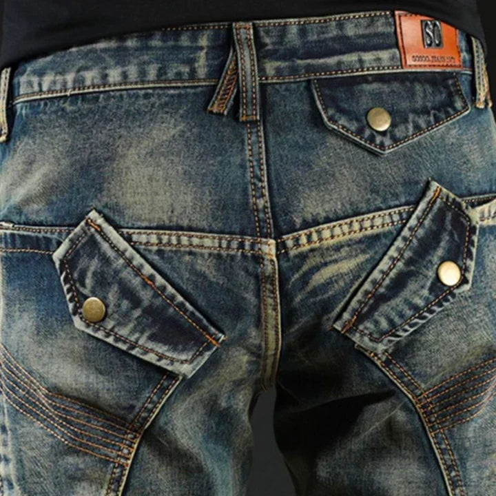 Johannes - klassische denim-jeans mit flicken