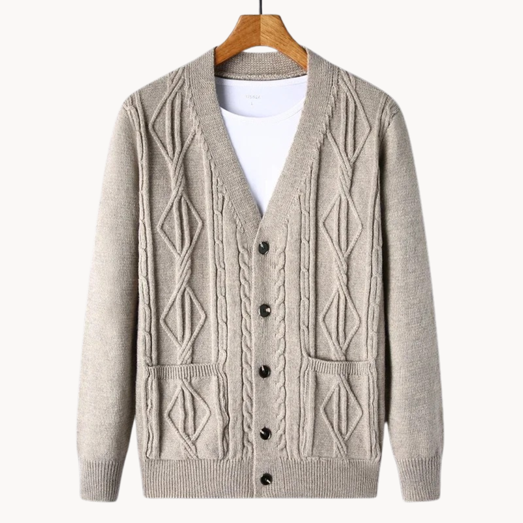 Amedeo - raffinierter gerippter herren-cardigan