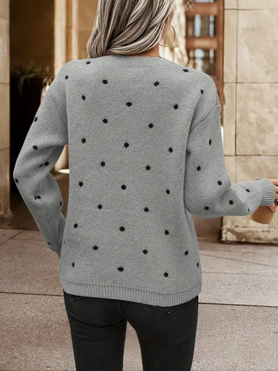 Chloe – pullover mit polka-dot-muster