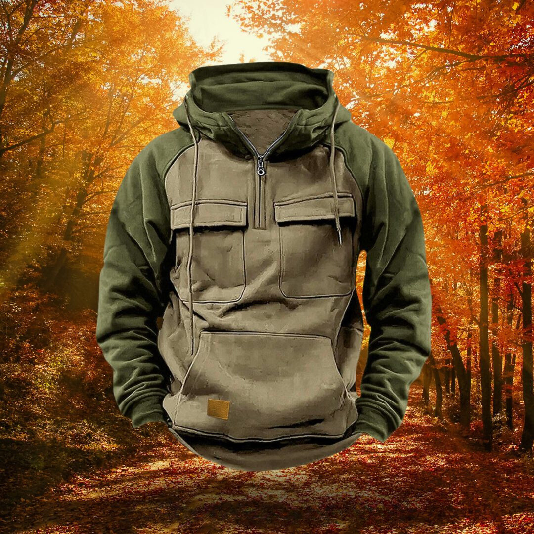 Nachhaltiger abenteuer-hoodie für herren