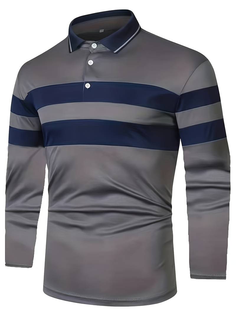 Christopher – lässiges colorblock-langarmshirt