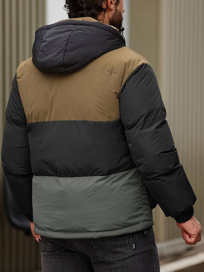 Finn – lässige, wattierte farbblockjacke für herren