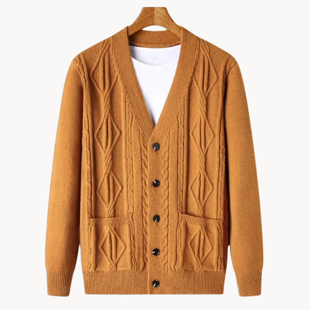 Amedeo - raffinierter gerippter herren-cardigan