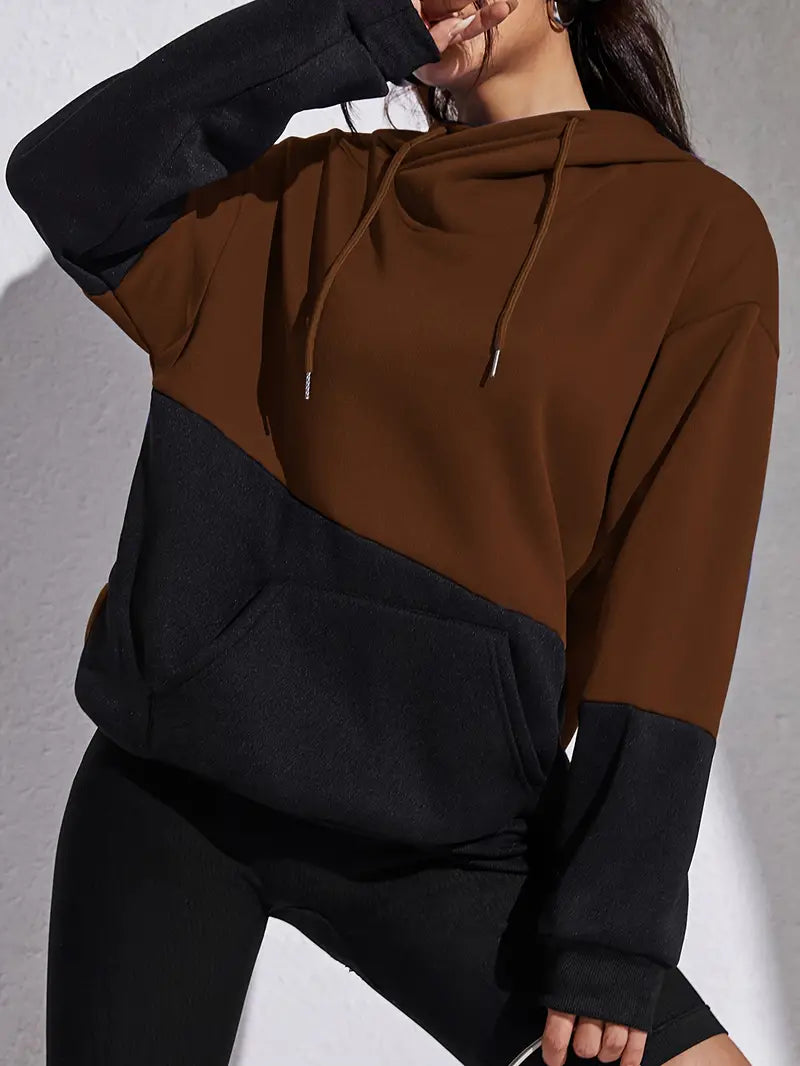 Savannah – farbblock-hoodie für damen