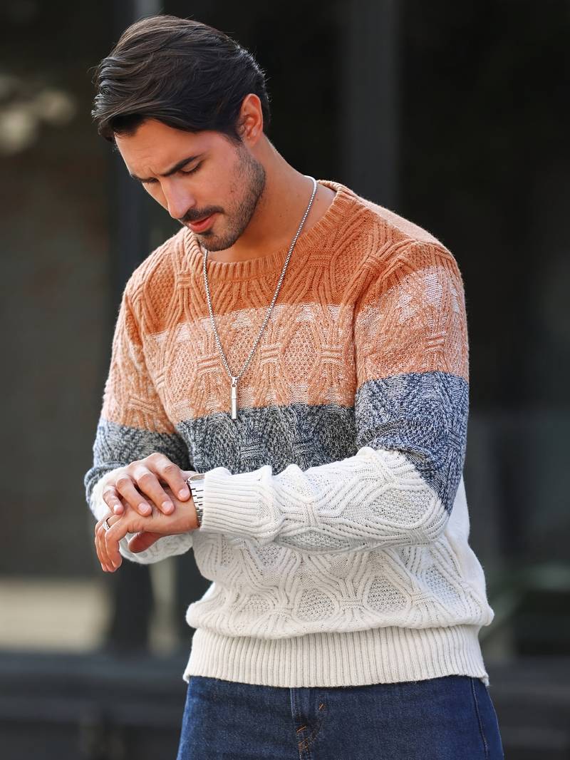 Phillip – lässiger farbblockpullover