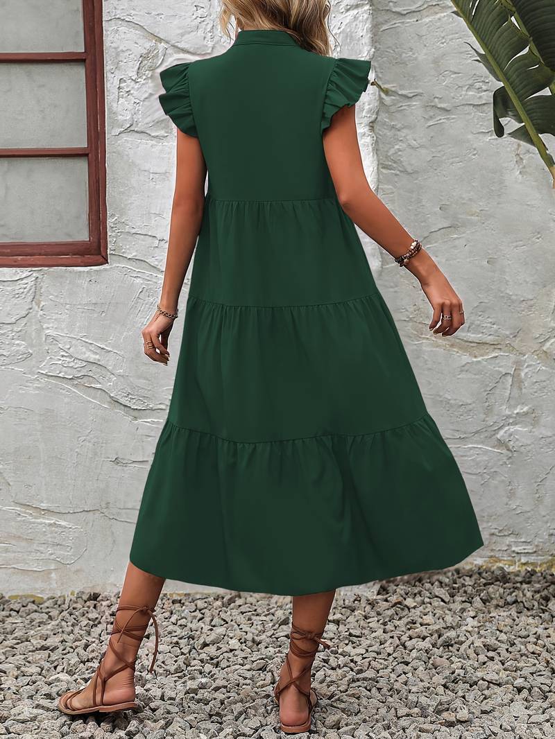 Emma – elegantes kleid mit rüschenärmeln für frühling und sommer