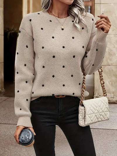 Chloe – pullover mit polka-dot-muster