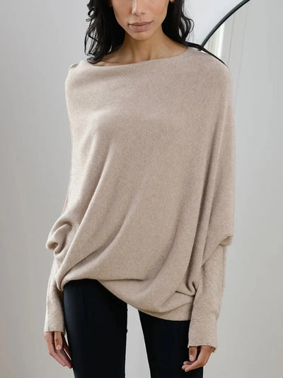 Élise - Asymmetrischer Drapé-Pullover