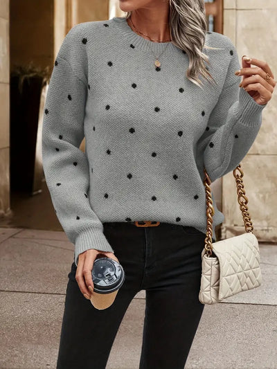 Chloe – pullover mit polka-dot-muster