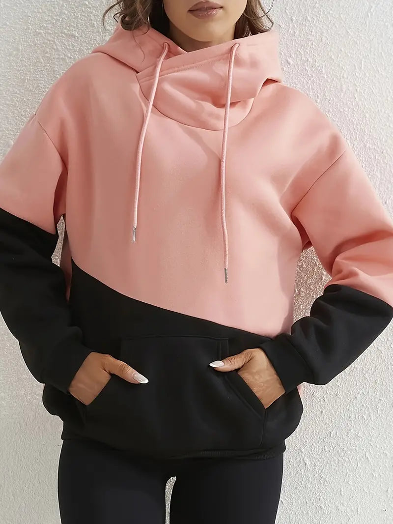 Savannah – farbblock-hoodie für damen