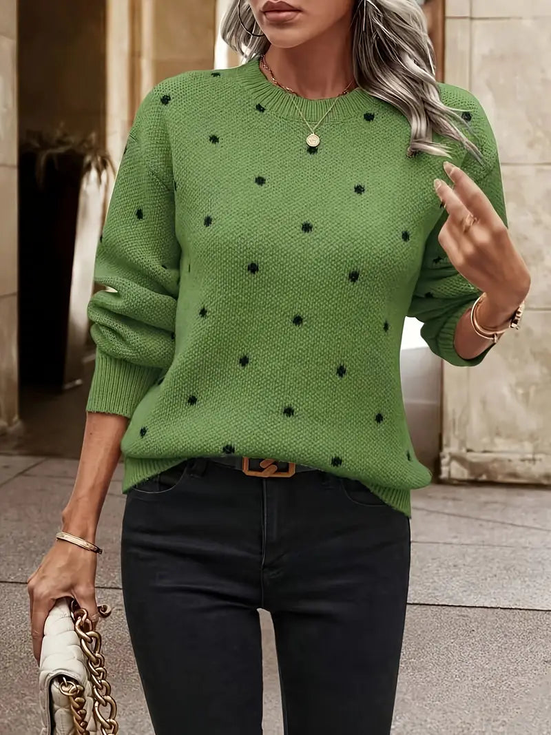 Chloe – pullover mit polka-dot-muster