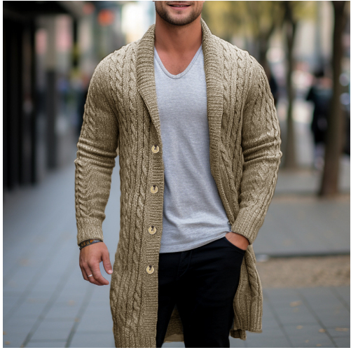 CALVIN - Stylischer langer Cardigan für Herren (italienisches Design)