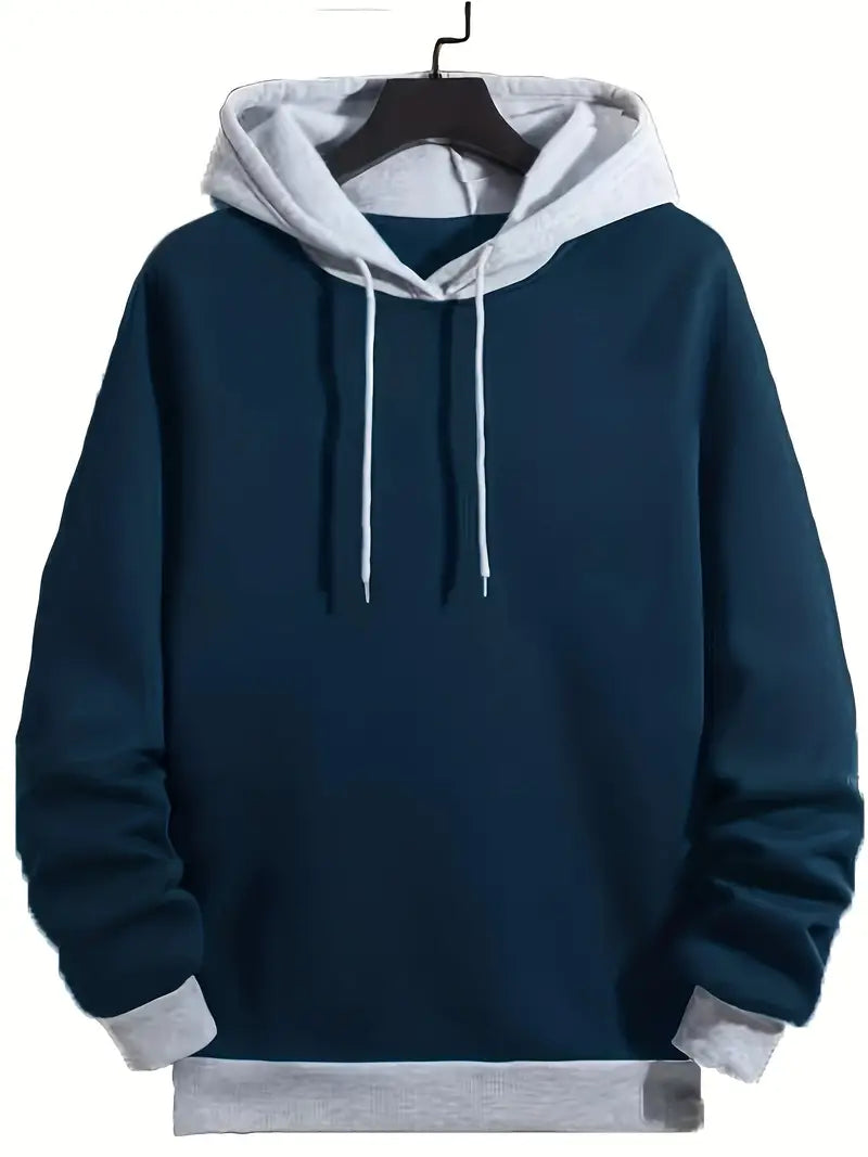 William – retro-hoodie mit farbblock