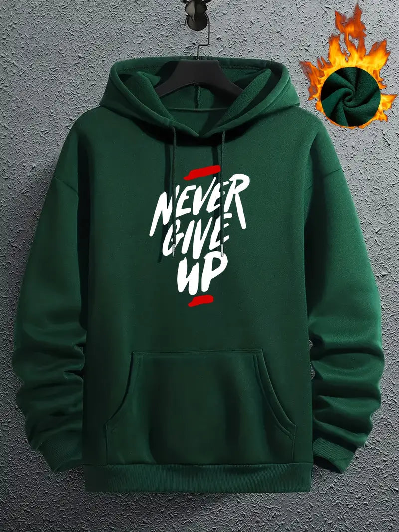 Kenneth – never give up kapuzenpullover für männer