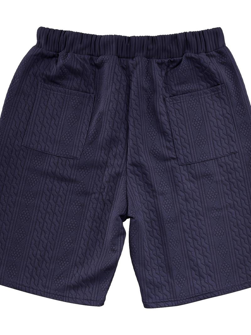 Andrew – set aus bequem sitzendem strickoberteil mit v-ausschnitt und passenden shorts