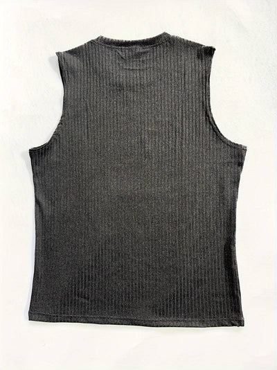 Dylan – rippstrick-tanktop mit hohem stretchanteil und v-ausschnitt