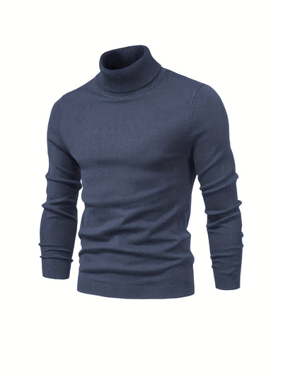 Eleganter rollkragenpullover aus merinowolle für herren