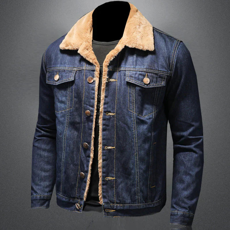 Jeansjacke im stil von caude milano