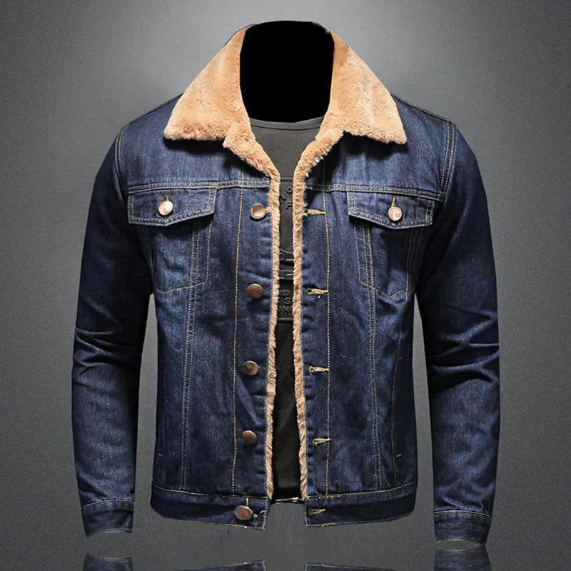 Jeansjacke im stil von caude milano