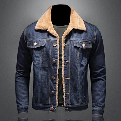 Jeansjacke im stil von caude milano