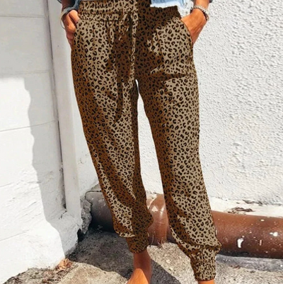 FELI - Weit geschnittene Hose mit Leopardenmuster