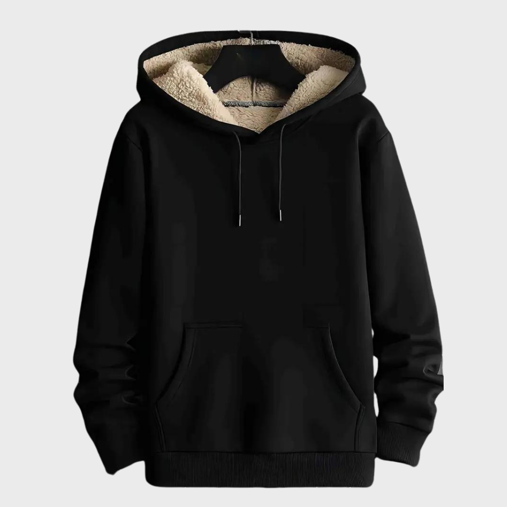 Melle - bequemer fleece-hoodie für herren douillet