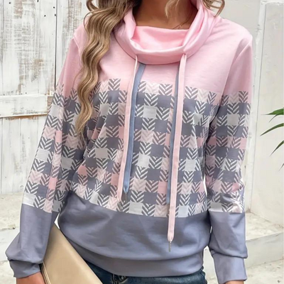 Emmanuelle – modisches und bequemes karo-sweatshirt für damen