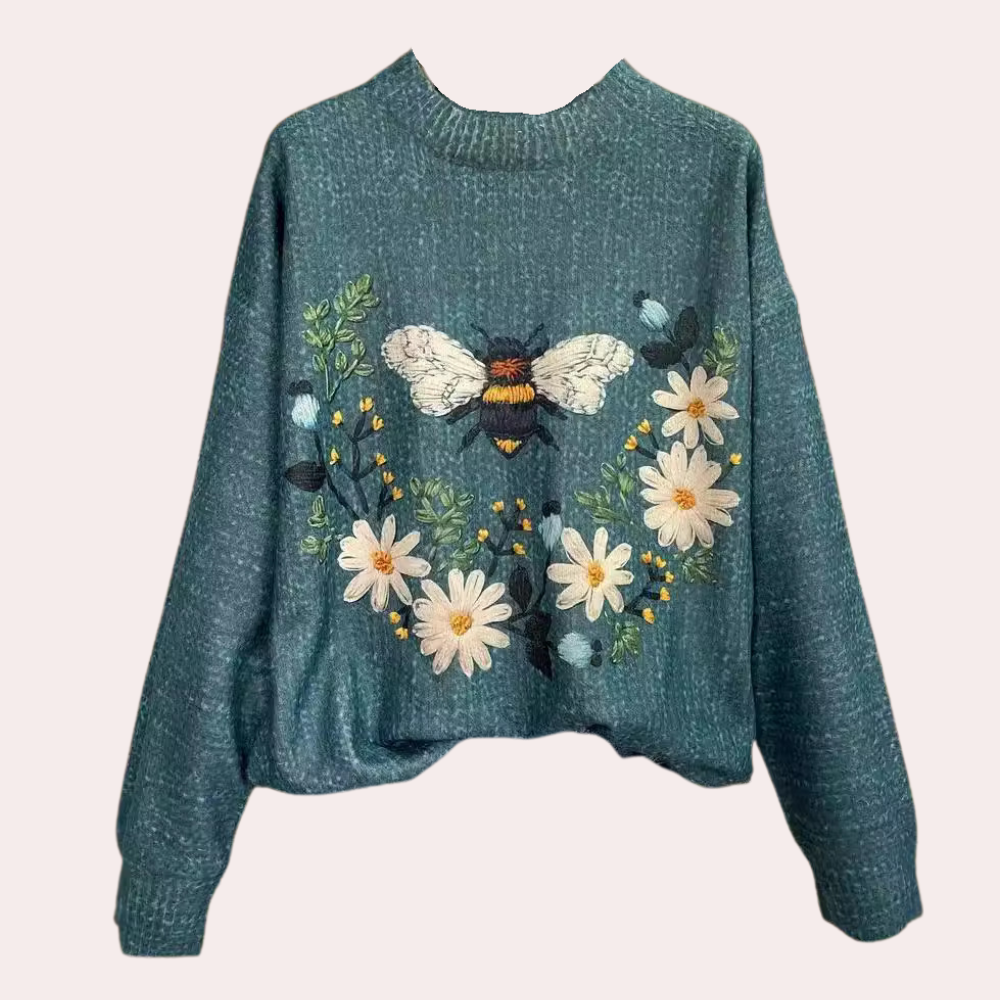 Amira - Eleganter Pullover mit floralem Muster für Frauen