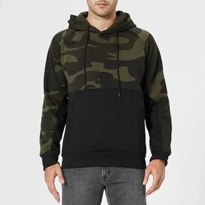 Costas - camouflage-kapuzenpulli für männer mit seitentaschen